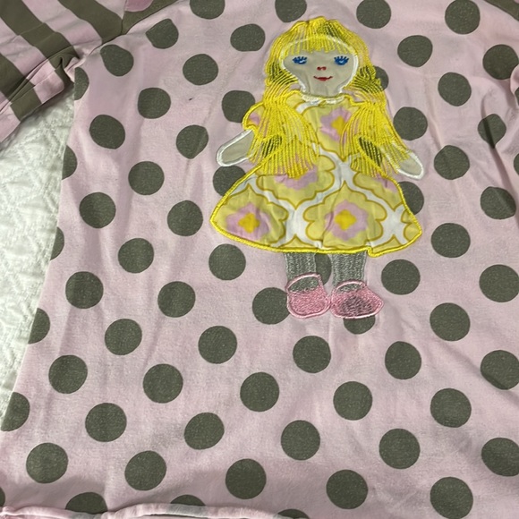 Mustard Pie pink taupe yellow 3 piece tutu ruffle pants top outfit sz 7 so cute - Picture 12 of 12